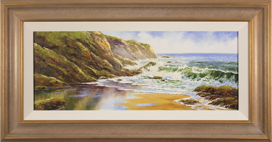 Terry Evans, Original oil painting on canvas, Crashing Waves 