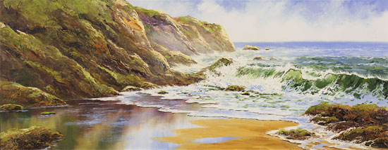 Terry Evans, Original oil painting on canvas, Crashing Waves Without frame image. Click to enlarge