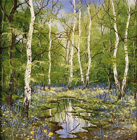 Terry Evans, Original oil painting on panel, Forgotten Forest Without frame image. Click to enlarge