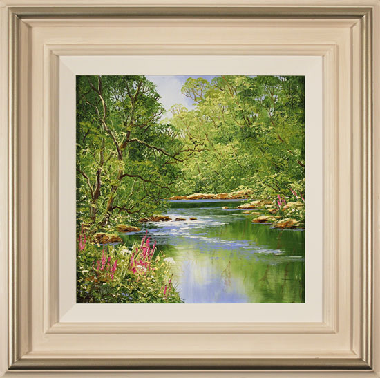 Terry Evans, Original oil painting on canvas, Woodland Stream 