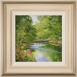 Terry Evans, Original oil painting on canvas, Woodland Stream