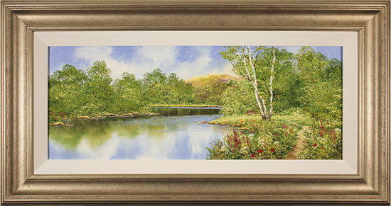 Terry Evans, Original oil painting on canvas, Waterside Walk 