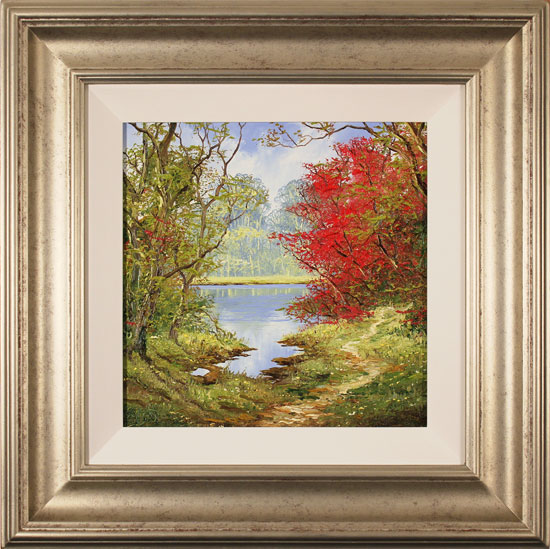 Terry Evans, Original oil painting on canvas, Early Autumn Wood, click to enlarge