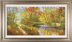 Terry Evans, Original oil painting on canvas, Autumn Reflections Large image. Click to enlarge