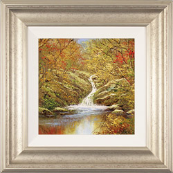 Terry Evans, Original oil painting on canvas, Autumn Falls Large image. Click to enlarge