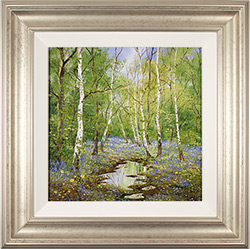 Terry Evans, Original oil painting on canvas, The Bluebell Wood Large image. Click to enlarge