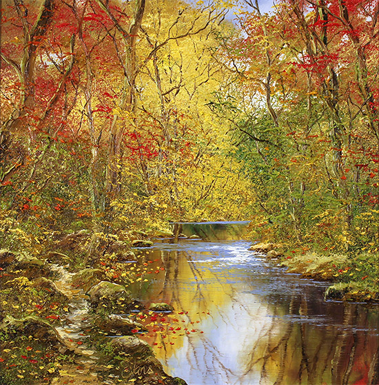 Terry Evans, Original oil painting on canvas, Autumn Glory Without frame image. Click to enlarge