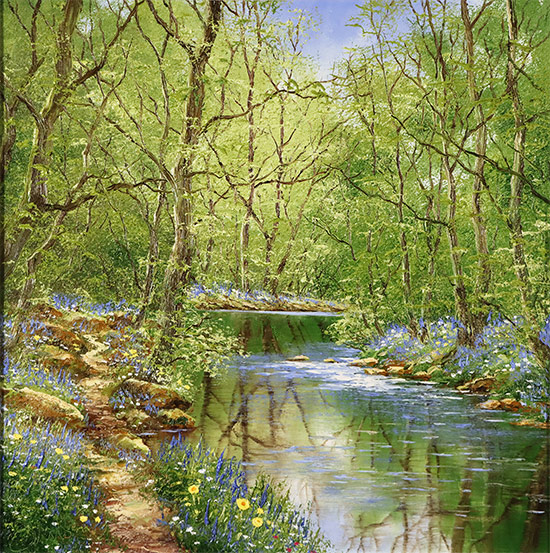 Terry Evans, Original oil painting on canvas, Woodland Wanderings Without frame image. Click to enlarge
