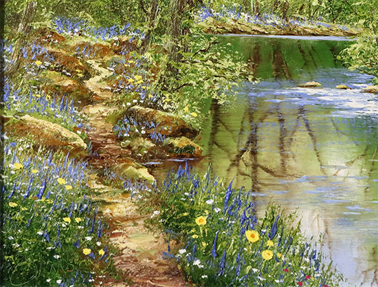 Terry Evans, Original oil painting on canvas, Woodland Wanderings Signature image. Click to enlarge