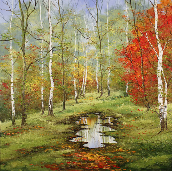 Terry Evans, Original oil painting on canvas, First Taste of Autumn