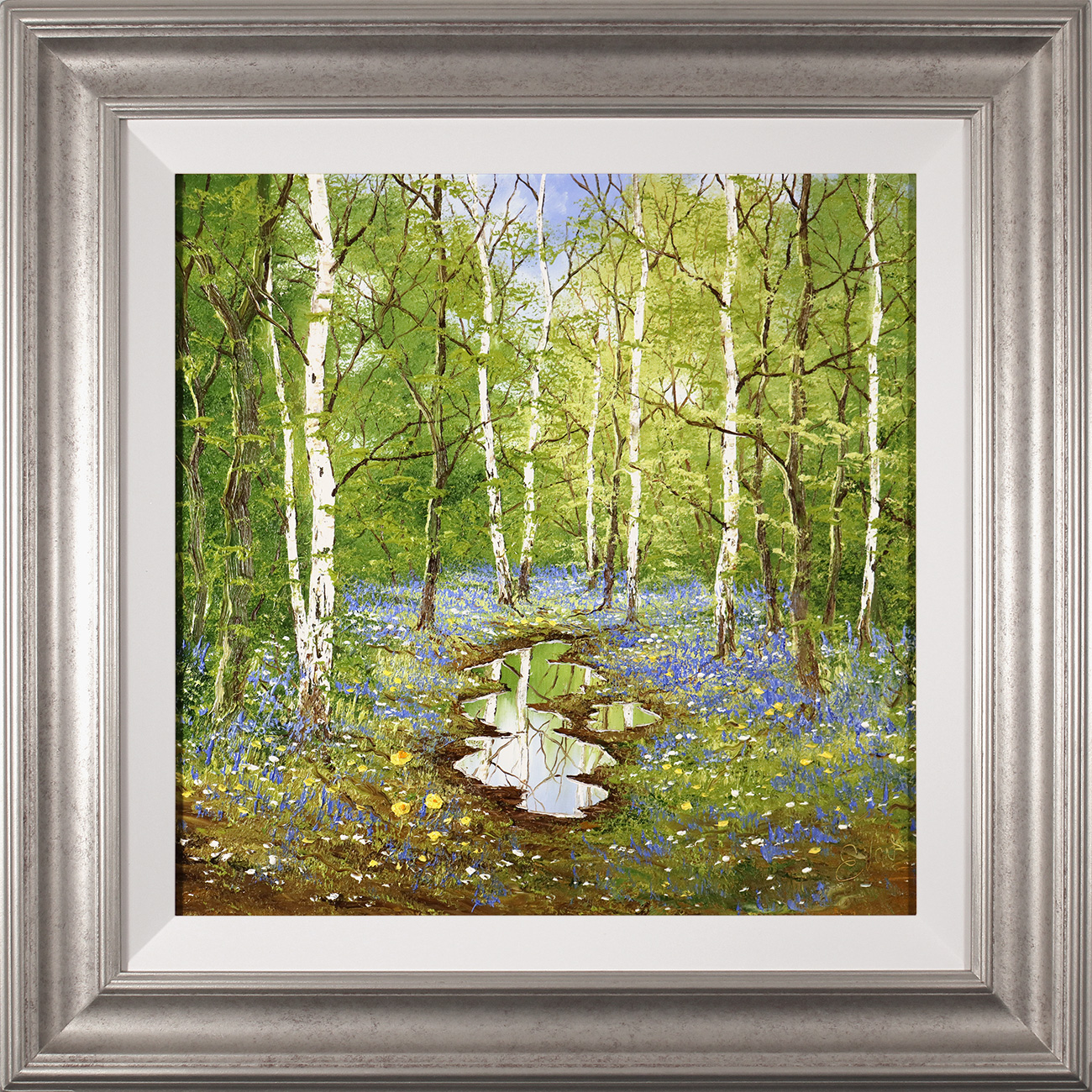 Terry Evans, Original oil painting on canvas, The Bluebell Wood, click to enlarge