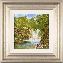 Terry Evans, Original oil painting on panel, Kisdon Force, Yorkshire Dales