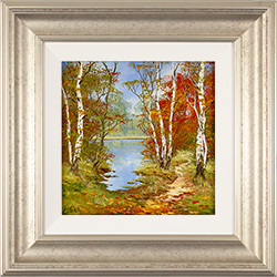 Terry Evans, Original oil painting on panel, Among the Birch Woods