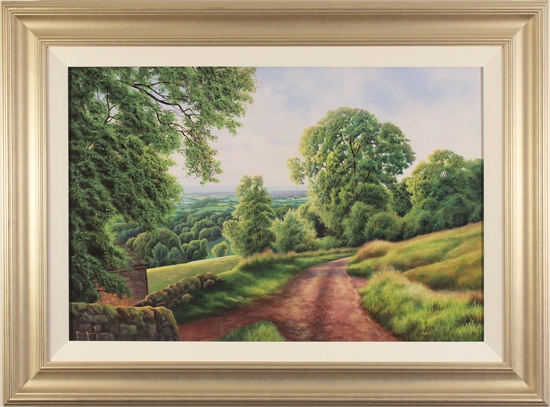 Terry Grundy, Original oil painting on panel, Farm Track, click to enlarge