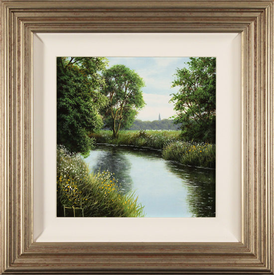 Terry Grundy, Original oil painting on panel, River Wharfe, North Yorkshire