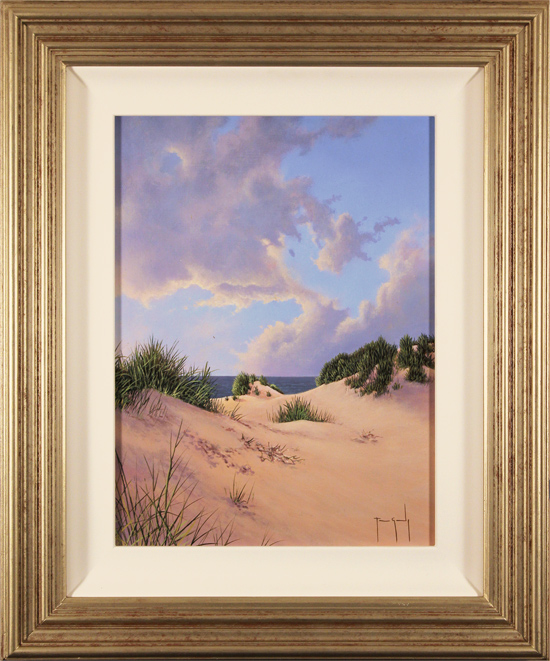 Terry Grundy, Original oil painting on panel, Sand, Sea and Sky 