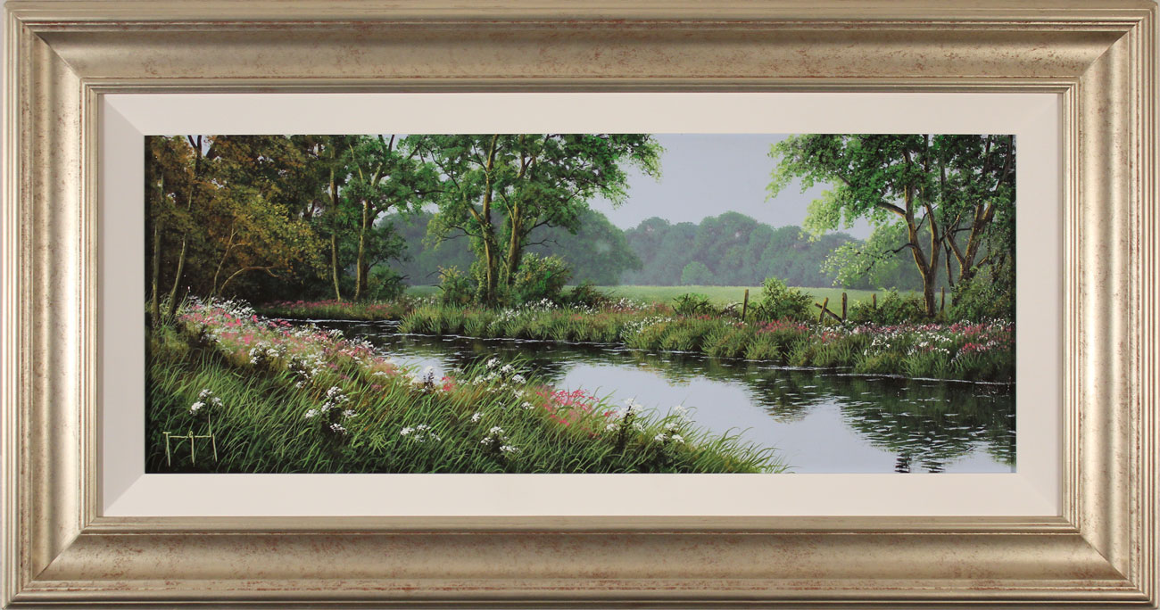 Terry Grundy, Original oil painting on panel, Calm of the River. Click to enlarge