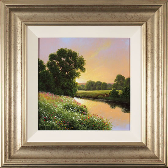 Terry Grundy, Original oil painting on panel, Summer Sunset 