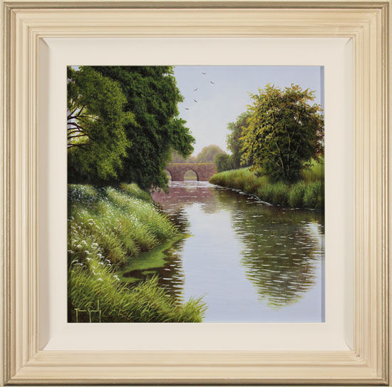 Terry Grundy, Original oil painting on panel, Summer by the River