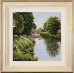 Terry Grundy, Original oil painting on panel, Summer by the River Large image. Click to enlarge
