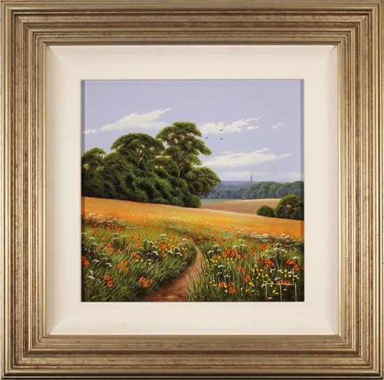 Terry Grundy, Original oil painting on panel, Poppy Fields 