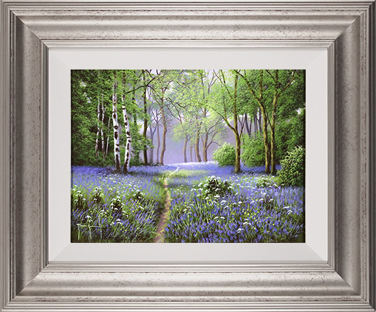 Terry Grundy, Original oil painting on panel, Secrets of the Bluebell Wood