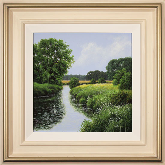 Terry Grundy, Original oil painting on panel, The River Wharfe, click to enlarge