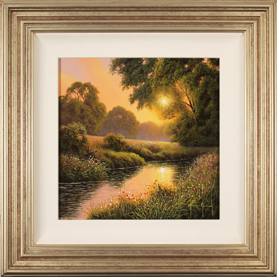 Terry Grundy, Original oil painting on panel, Summer Sunset 