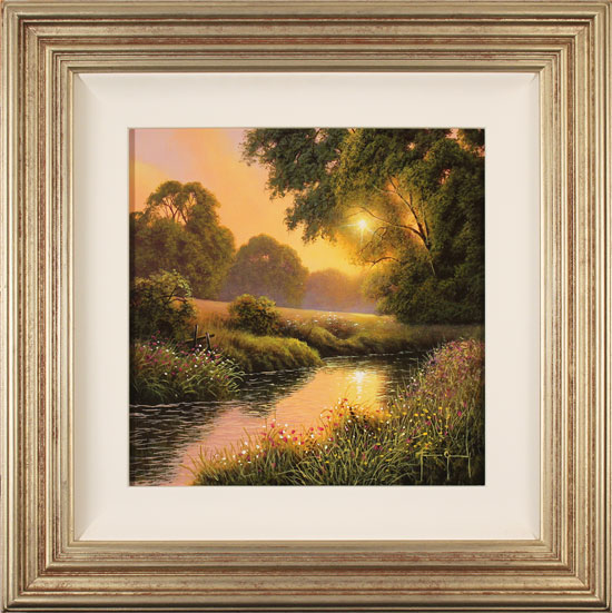 Terry Grundy, Original oil painting on panel, Summer Sunset, click to enlarge
