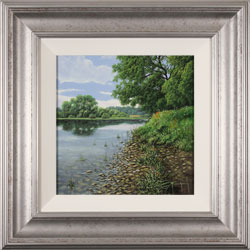 Terry Grundy, Original oil painting on panel, Calm of the River