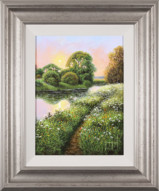 Terry Grundy, Original oil painting on panel, Sunset on a Summer's Eve, click to enlarge