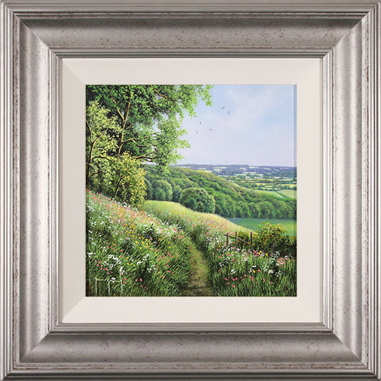 Terry Grundy, Original oil painting on panel, Summer in the Yorkshire Wolds
