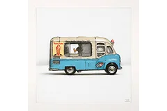 Ian Rawling, PS, Pastel, Ice Cream Van