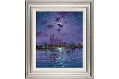 Andrew Grant Kurtis, Original oil painting on panel, Reflections of York Minster by Pale Moonlight