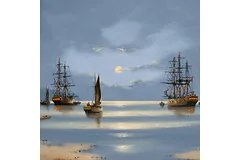 Additional image of Moonlight Over Smuggler's Bay by Alex Hill, click to enlarge