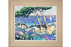 Terence Clarke, Original oil painting on canvas, Pines in the Camargue