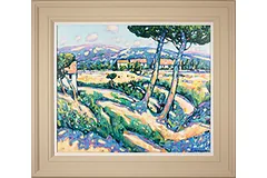 Terence Clarke, Original oil painting on canvas, Farmhouses in Provence