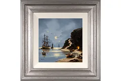 Alex Hill, Original oil painting on panel, The Midnight Drop