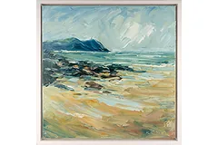 Rupert Aker, Original oil painting on canvas, Polzeath Beach