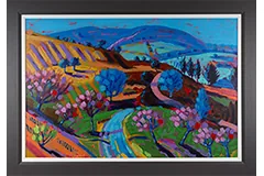 Sara Hayward, Original acrylic painting on board, Cotswold Way, Spring I