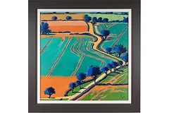 Paul Powis, Original acrylic painting on board, Lane near Ledbury