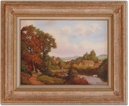 Vincent Selby, Original oil painting on panel, Country Scene Without frame image. Click to enlarge