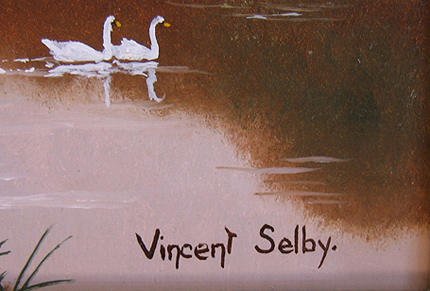 Vincent Selby, Original oil painting on panel, Country Scene Signature image. Click to enlarge