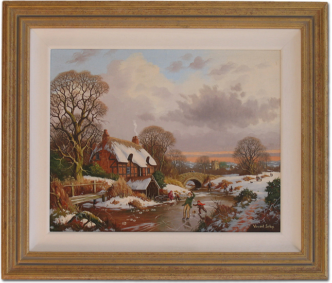 Vincent Selby, Original oil painting on panel, Country Scene. Click to enlarge
