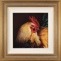 Wayne Westwood, Original oil painting on panel, Cockerel