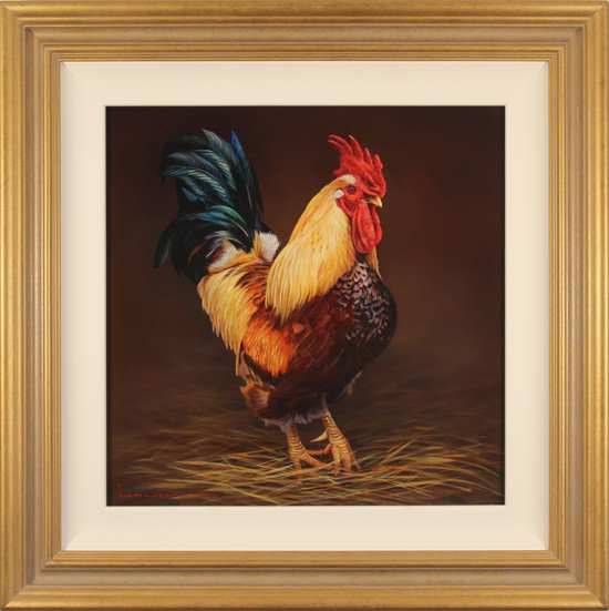Wayne Westwood, Original oil painting on panel, The Cockerel