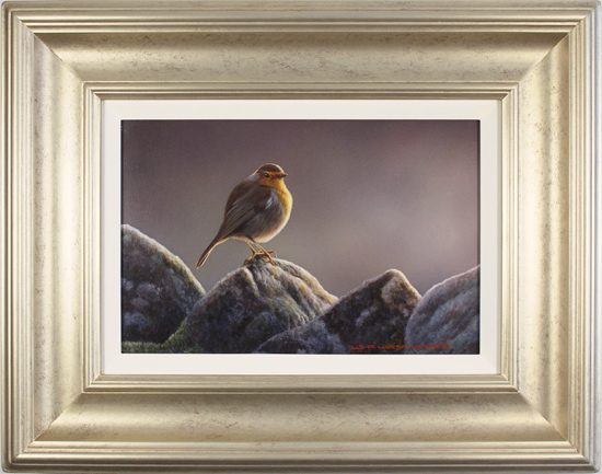Wayne Westwood, Original oil painting on panel, The Country Robin 
