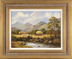Wendy Reeves, Original oil painting on canvas, Haymaking
