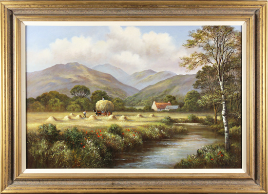 Wendy Reeves, Original oil painting on canvas, Highland Harvest 