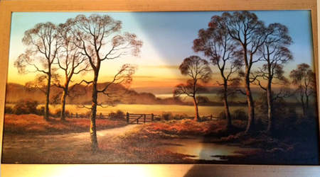 Wendy Reeves, Oil on canvas, Sunset Through the Trees, click to enlarge
